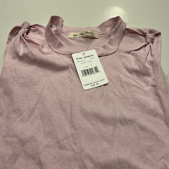 NEW Free People Sleeveless Top with KnotTies @ Shoulders | Small | Blush Lilac - Picture 3 of 7